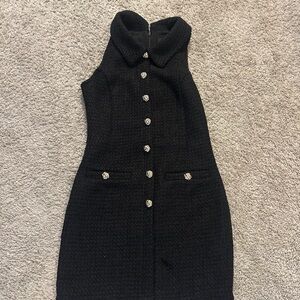 NWT - Endless Rose Tweed Halter Mini Dress - Small